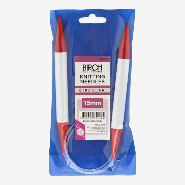 Birch Large Circular Knitting Needles 15mm