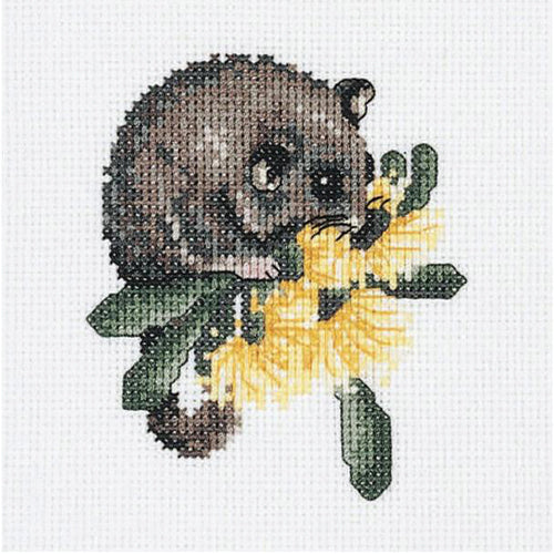 Australiana counted cross stitch kit - baby possum