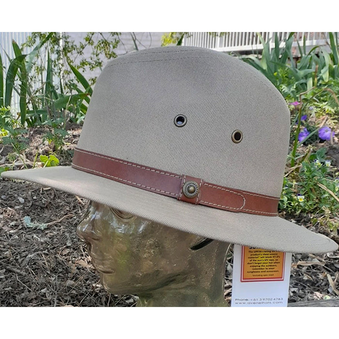 Avenel Blocked Canvas Hat khaki