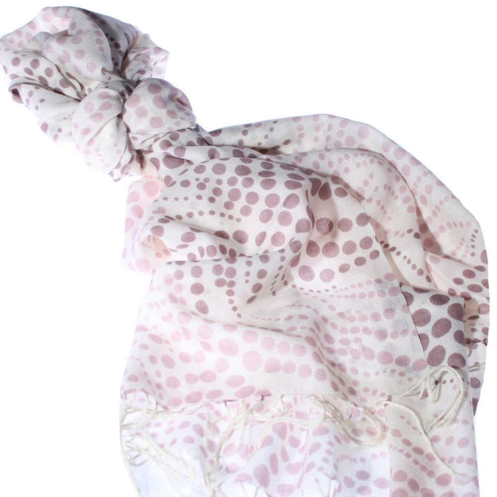 Sheer Bliss Dot Scarf - Pink Mauve