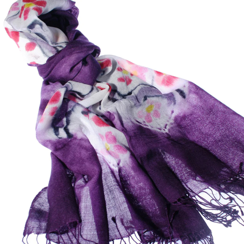 Sheer Bliss Gift Box - Painted Scarf Dark Purple