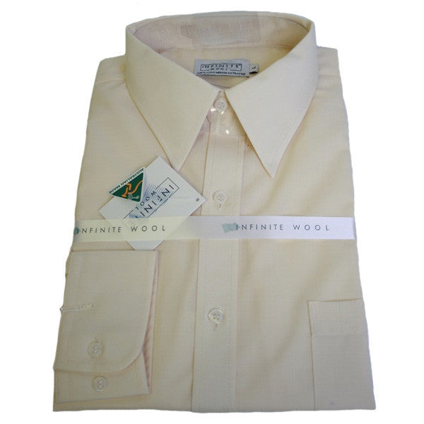 Infinite Wool Long Sleeve Shirt Ivory
