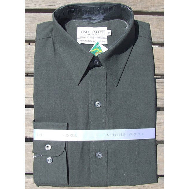 Infinite Wool Long Sleeve Shirt Slate