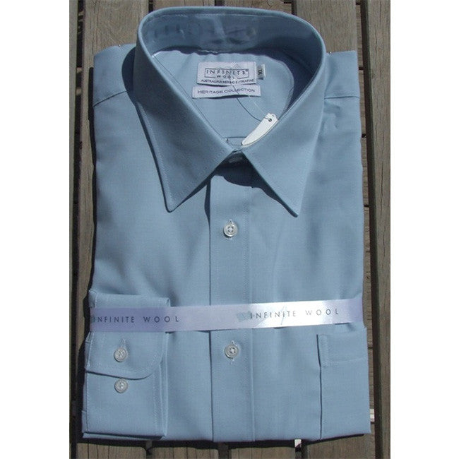 Infinite Wool Long Sleeve Shirt Wedgewood