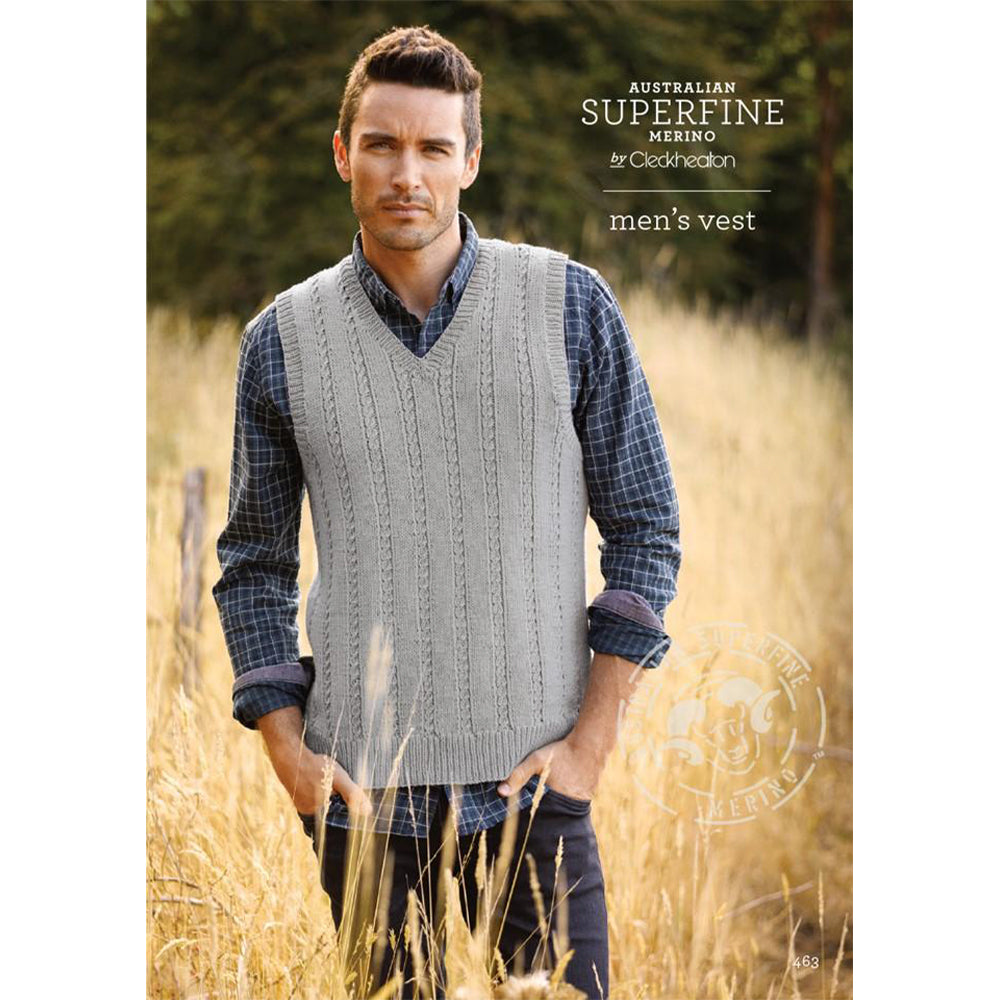 MEN'S VEST PATTERN BY CLECKHEATON (463)