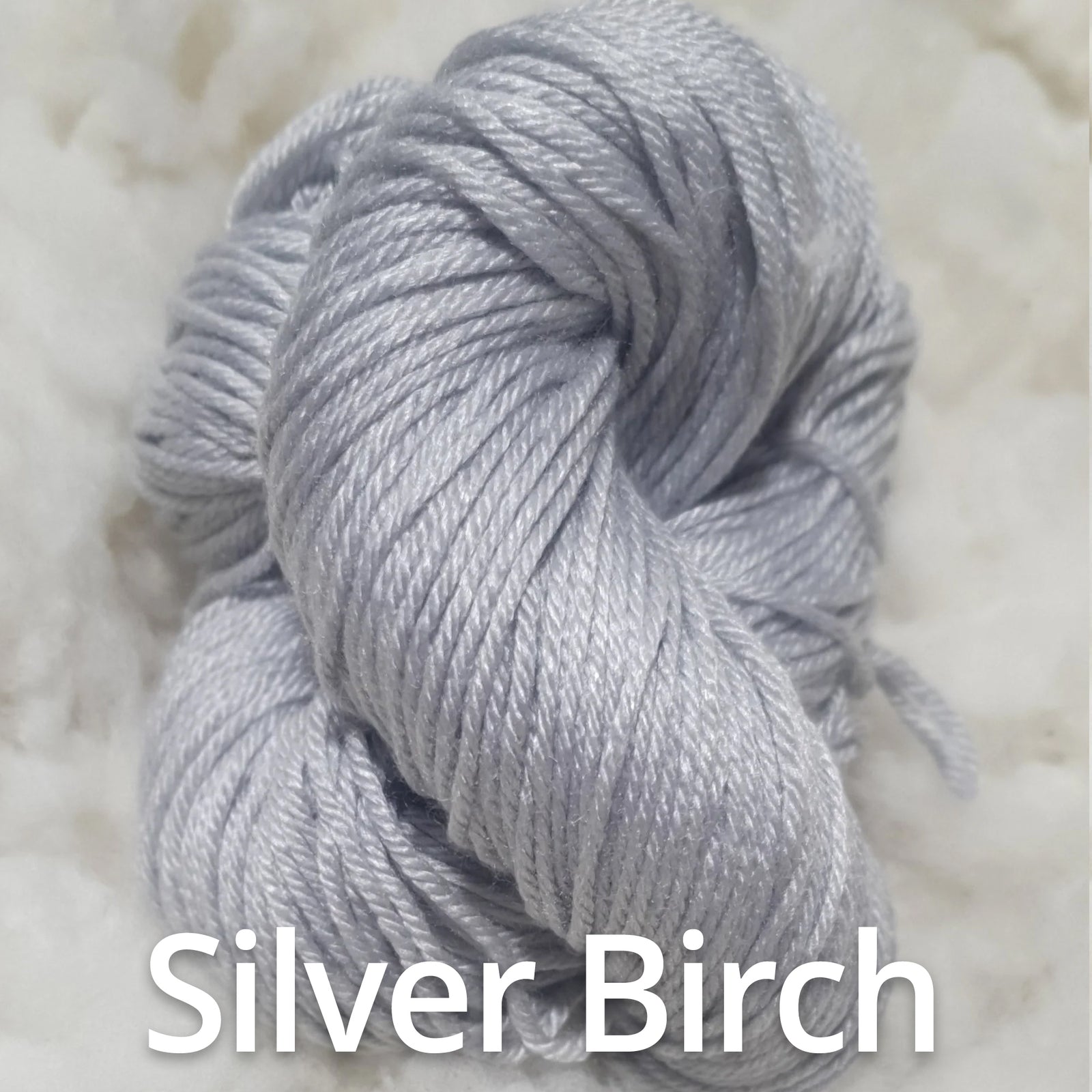 Nundle Merino Bamboo 8 ply Yarn Silver Birch