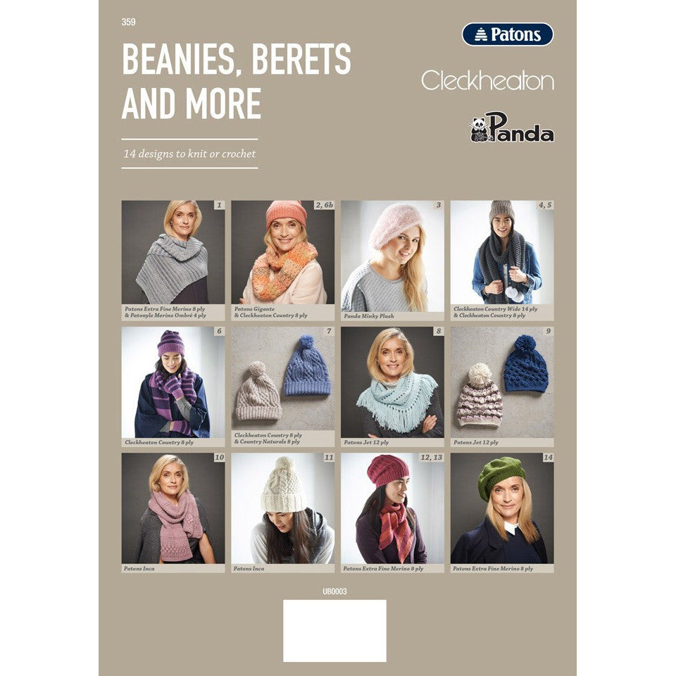 Patons Beanies Berets & More