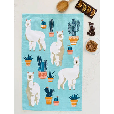 TEA TOWEL - ALPACA PRINT