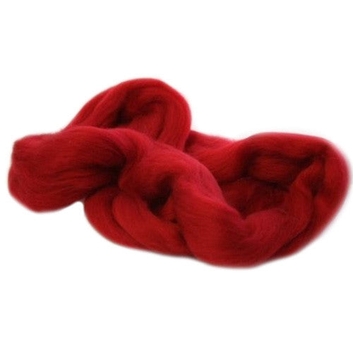 Merino Wool Top Dark Red 1950g