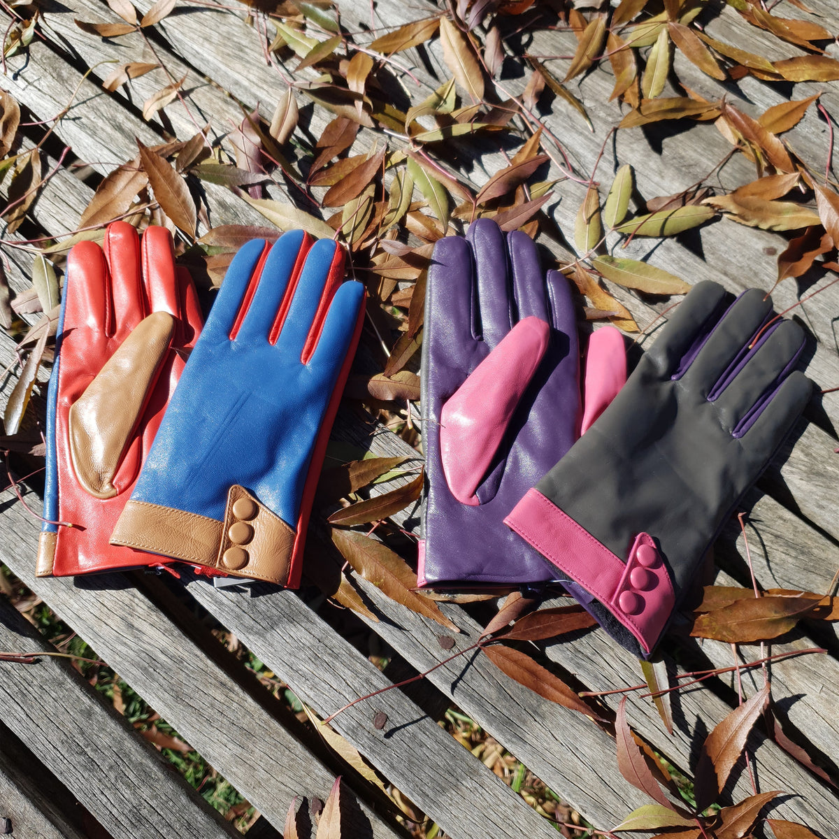 AVENEL MULTI TONE LEATHER GLOVES