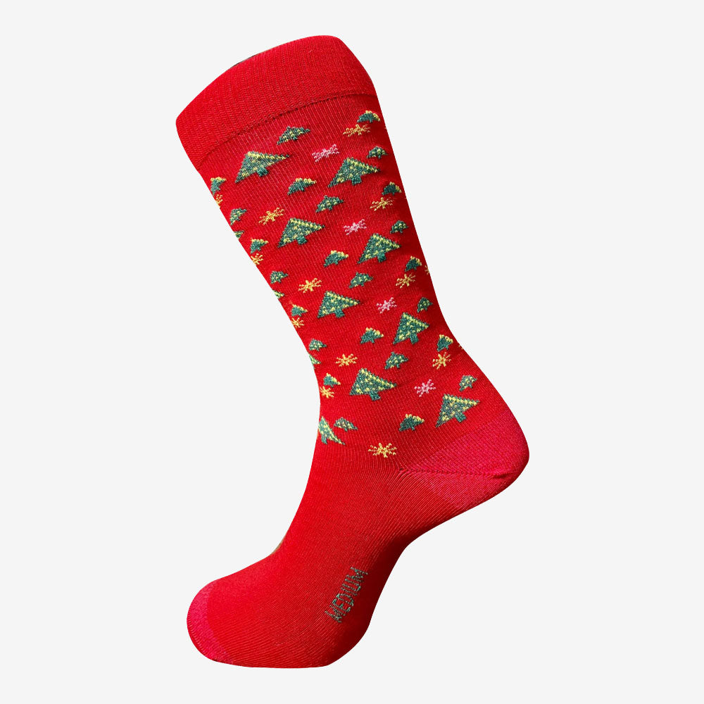 Humphrey Law  Wool Blend Health Sock Xmas red