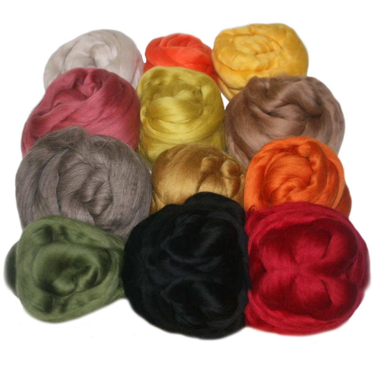12 Pack Multi Autumn Wool Top