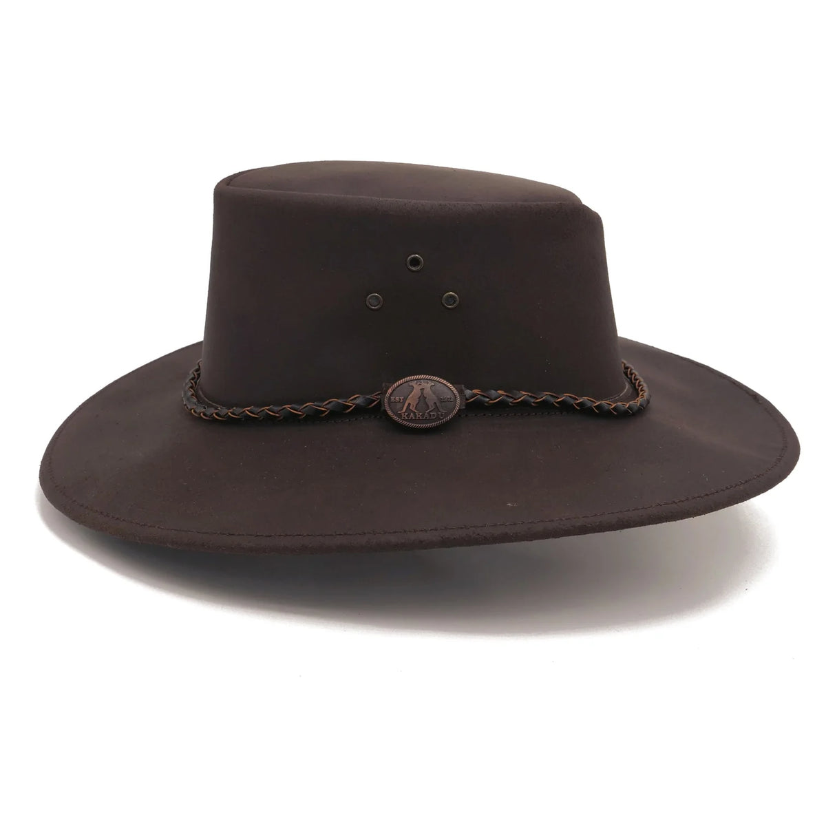 Kakadu Echuca Leather Hat brown