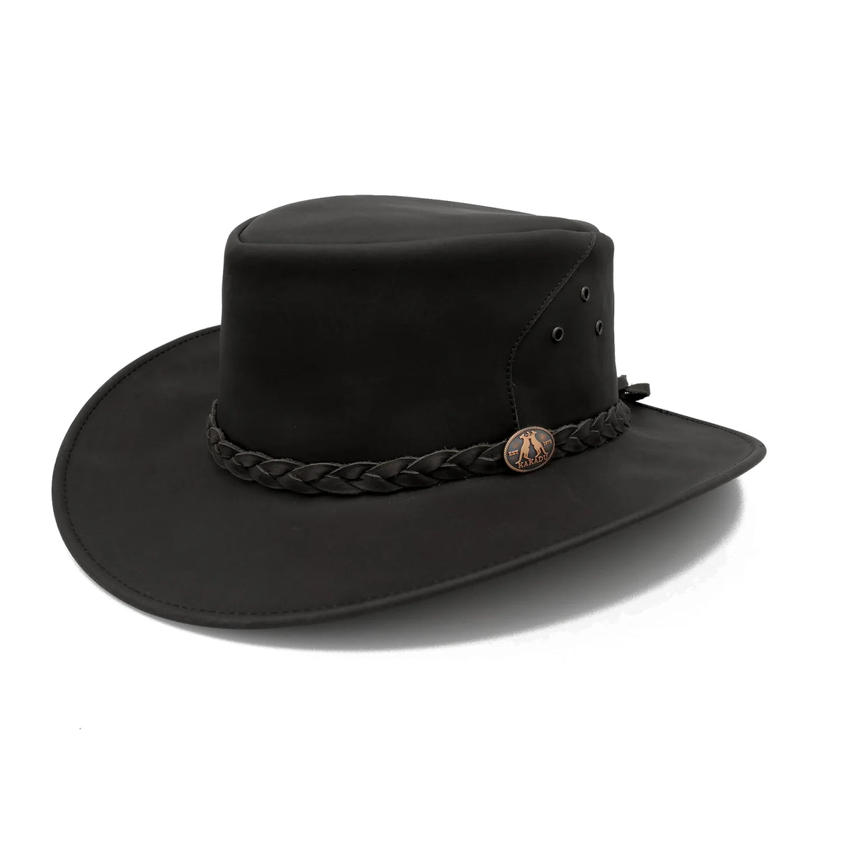 Kakadu Busselton Leather Hat black