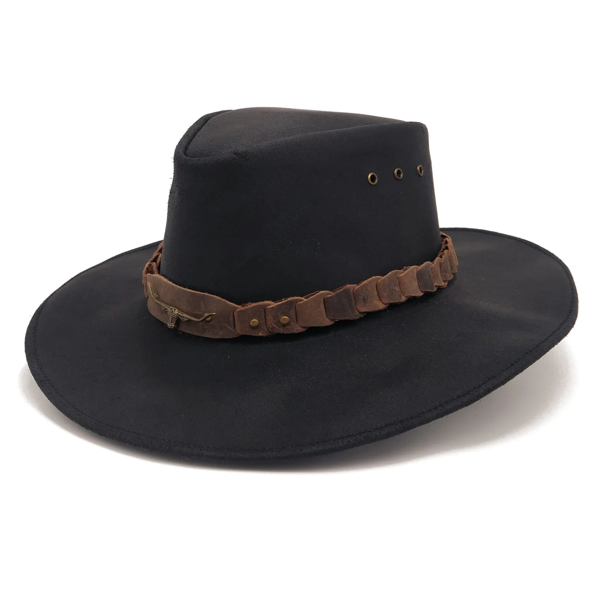 Kakadu Brumby Shapeable Leather Hat black