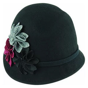 Avenel Kathy Wool Felt Cloche black
