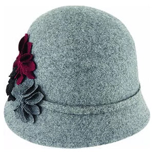 Avenel Kathy Wool Felt Cloche grey