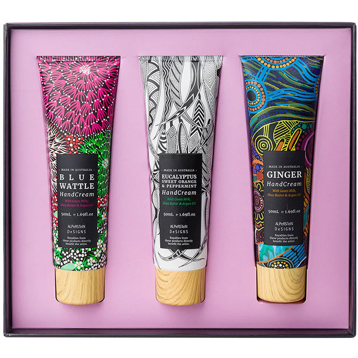 Alperstein Designs Hand Cream Trio - Blue Wattle, Eucalyptus Sweet Orange &amp; Ginger