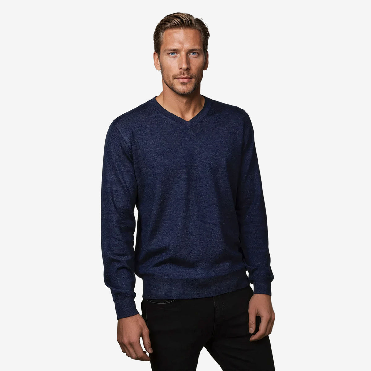Ansett Extra Fine Merino Wool V Neck Jumper