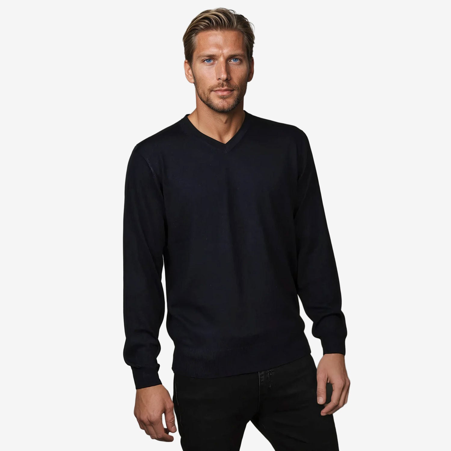 Ansett Extra Fine Merino Wool V Neck Jumper