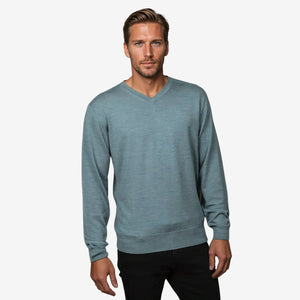 Ansett Extra Fine Merino V Neck Plus Sizes