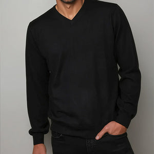 Ansett Extra Fine Merino V Neck Plus Sizes