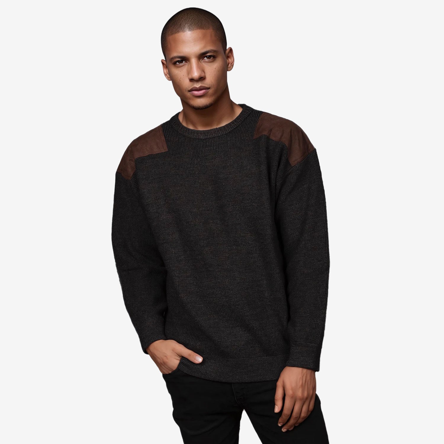 Ansett Patch Crew Neck Rib Jumper