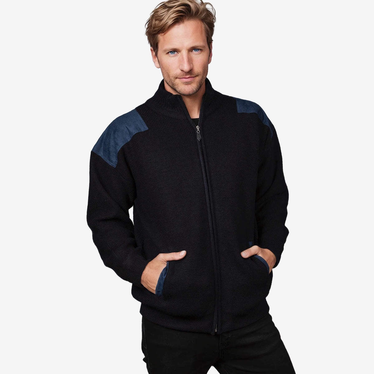 Ansett Patch Zip Cardigan