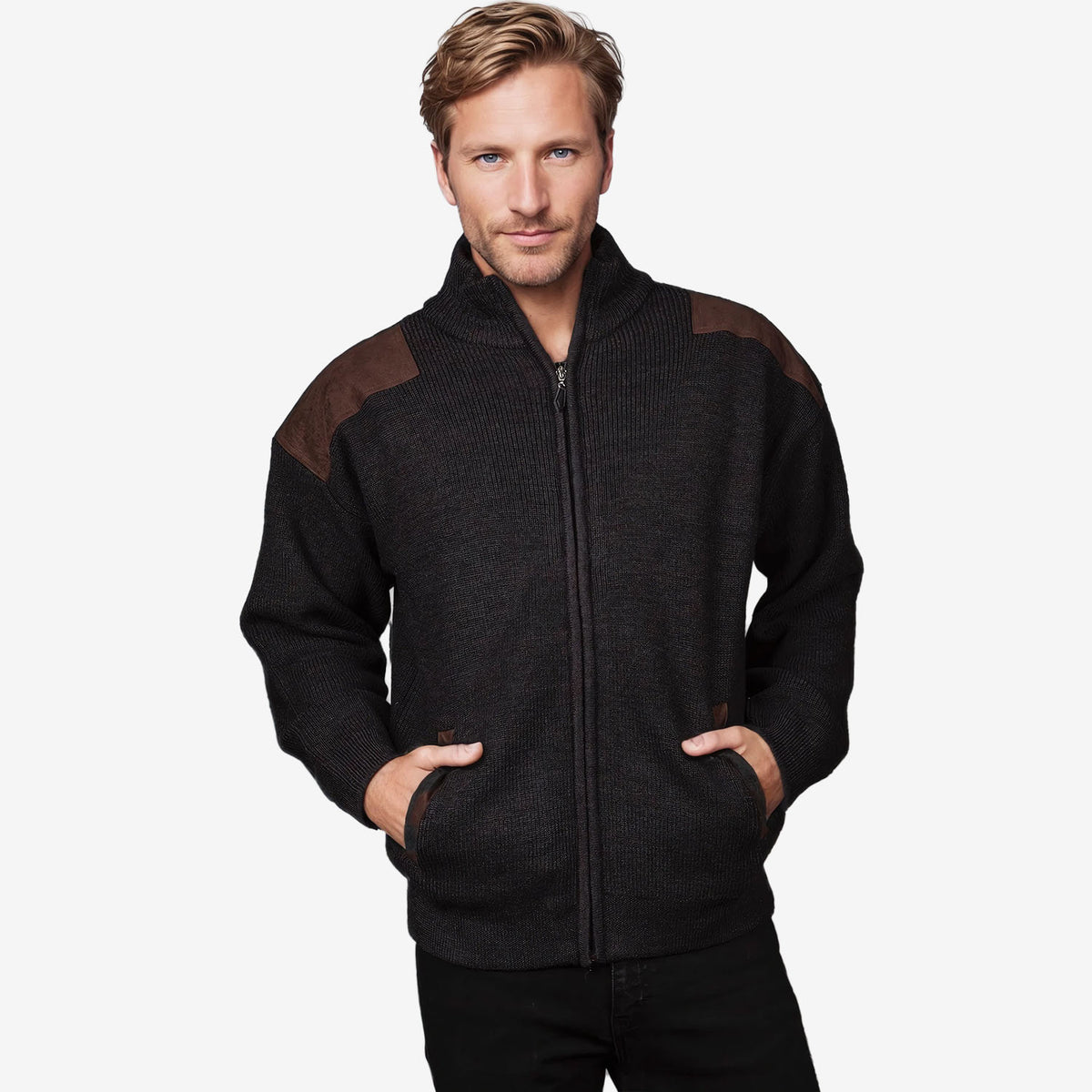 Ansett Patch Zip Cardigan