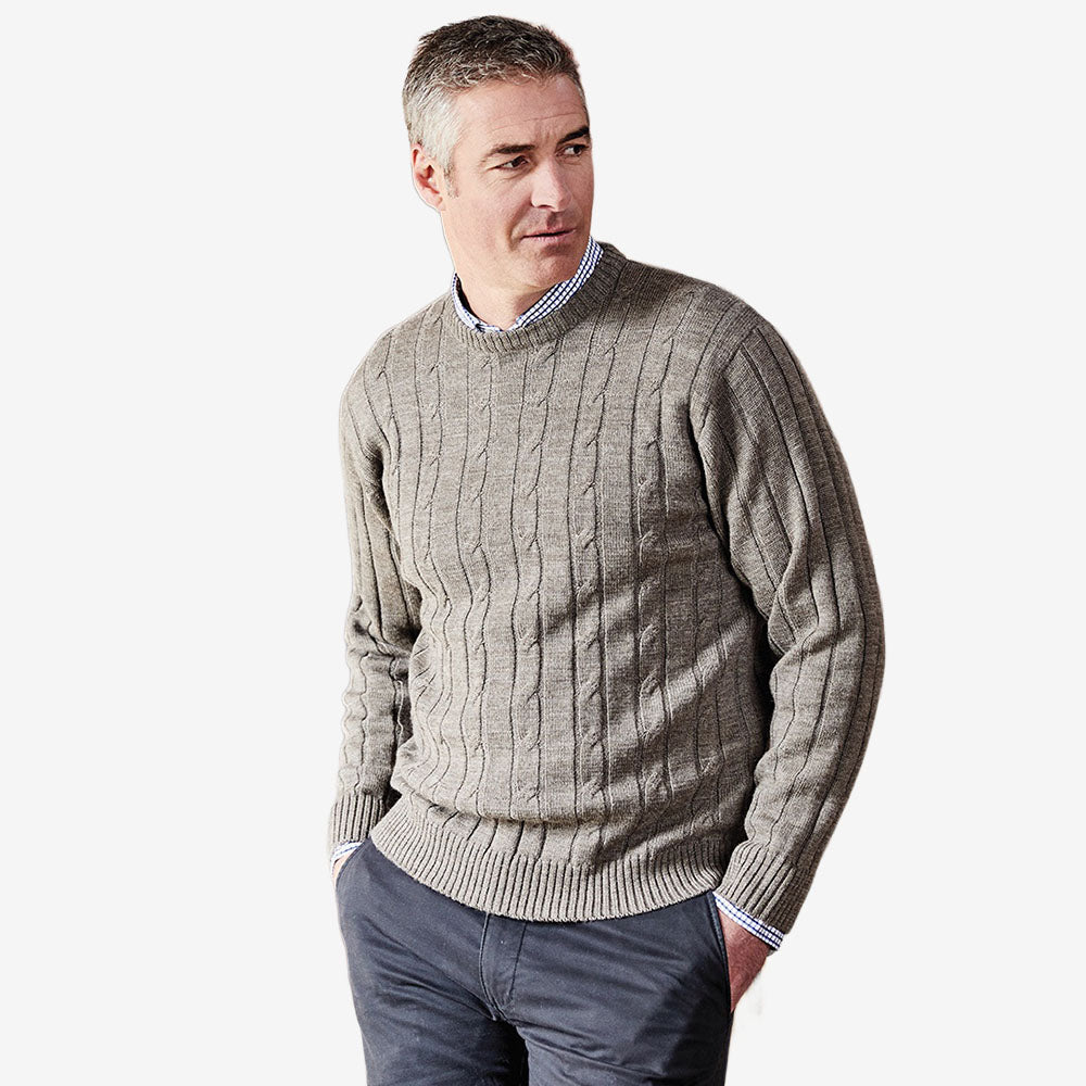 Ansett Pure Wool Cable Crew