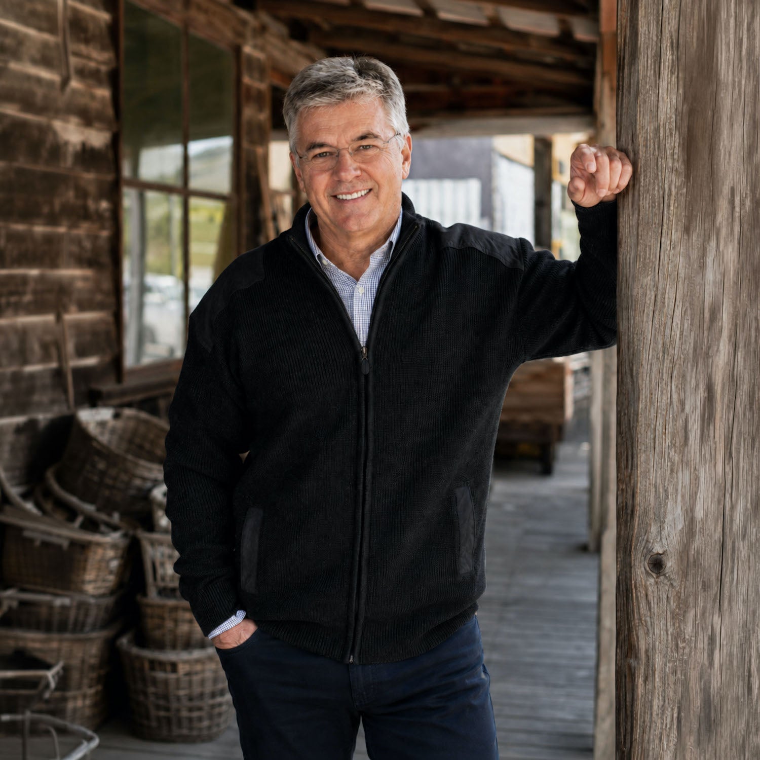 Ansett Patch Zip Cardigan