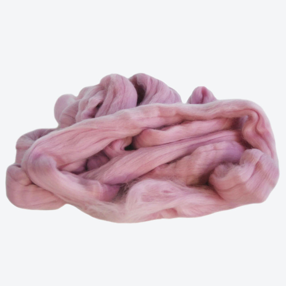 Australian Fine Coloured Merino Wool Top — Pink