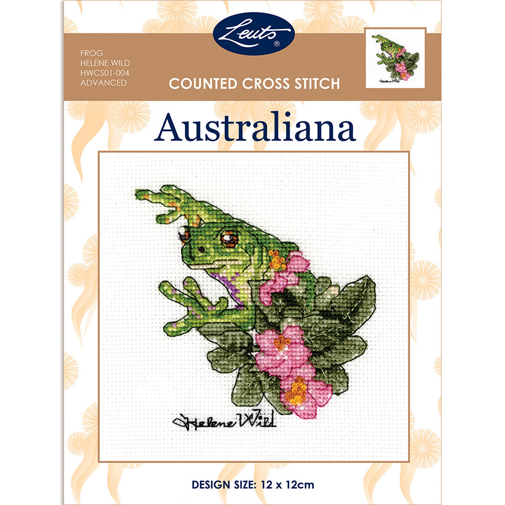 Australiana Counted Cross Stitch Kit - Helene Wild - frog