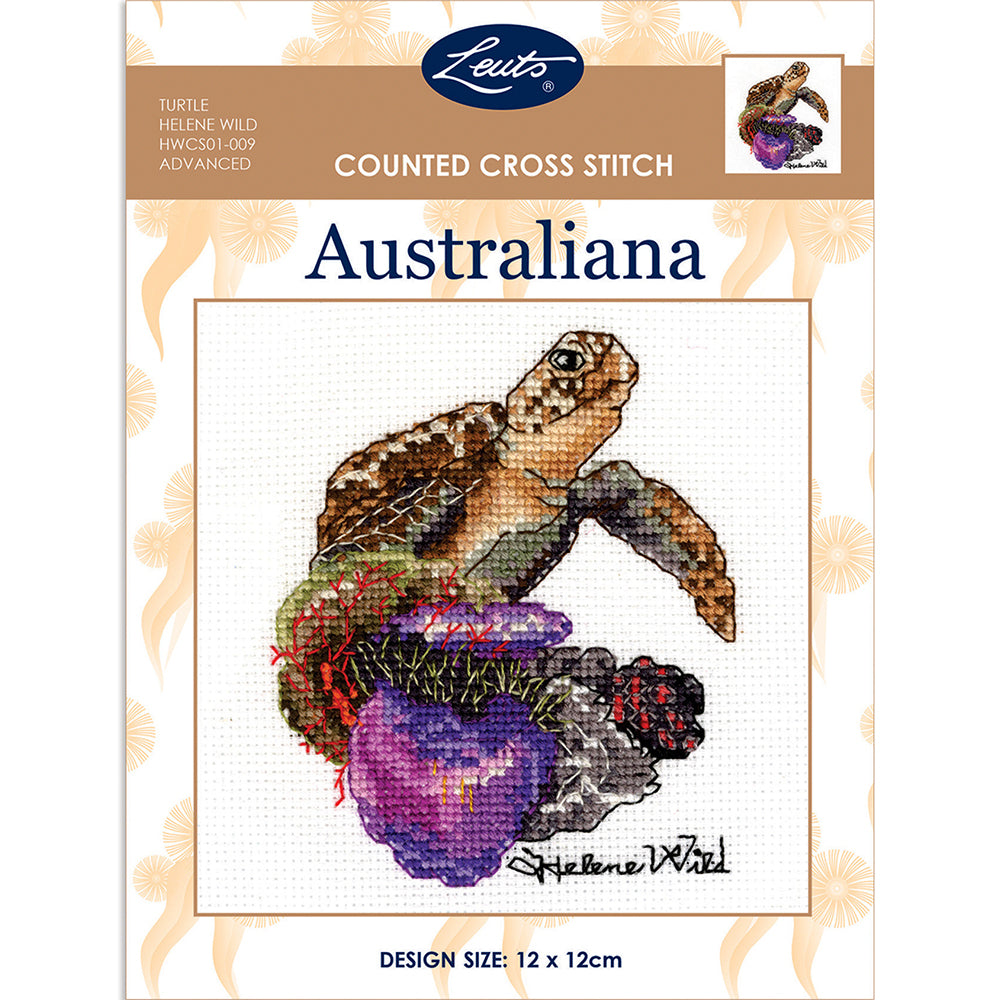 Australiana Counted Cross Stitch Kit - Helene Wild - turtle