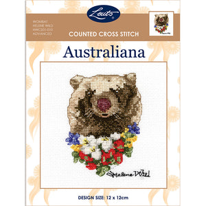 Australiana Counted Cross Stitch Kit - Helene Wild - wombat