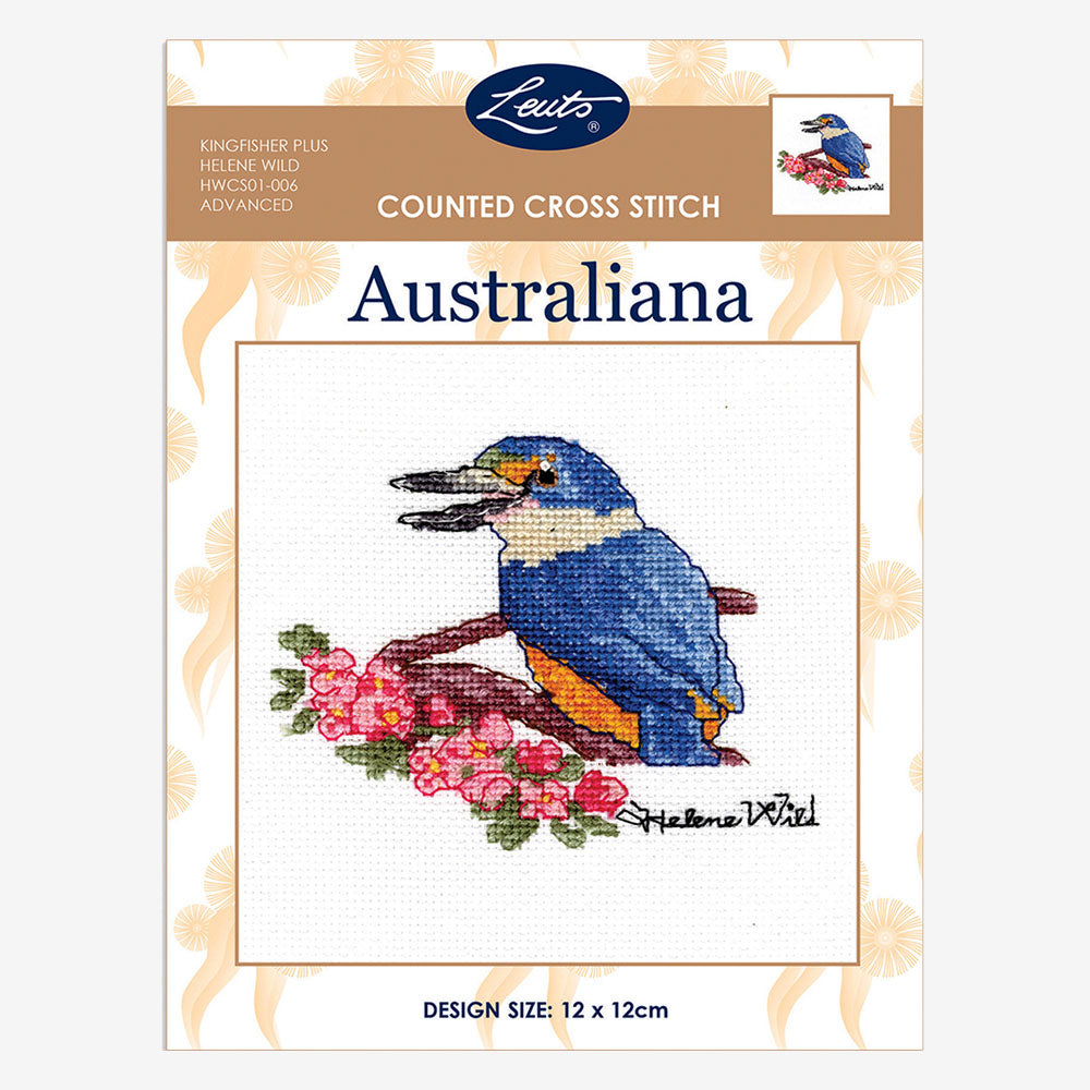 Australiana Counted Cross Stitch Kit - Helene Wild  kingfisher