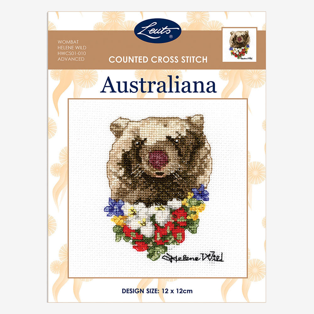 Australiana Counted Cross Stitch Kit - Helene Wild  wombat