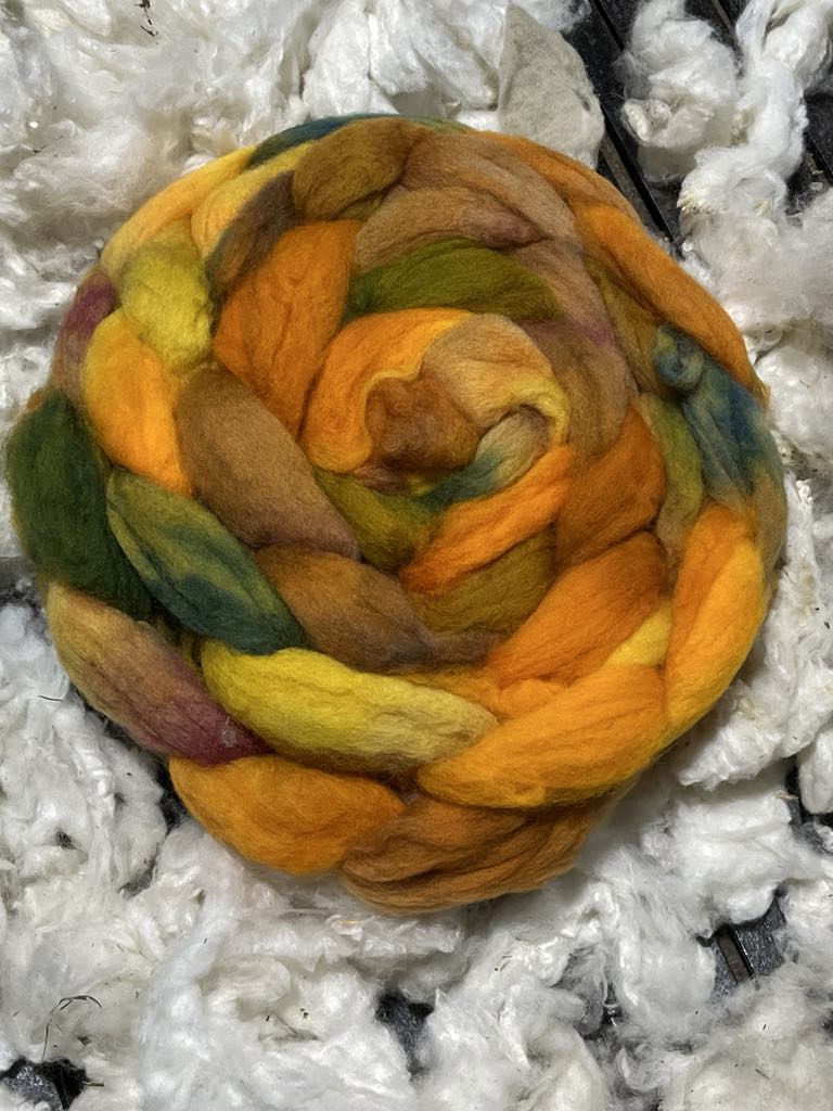 Hand Dyed Wool Top / Sliver / Roving - 200grams