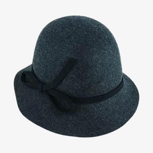 Avenel Alice Wool Felt Cloche charcoal