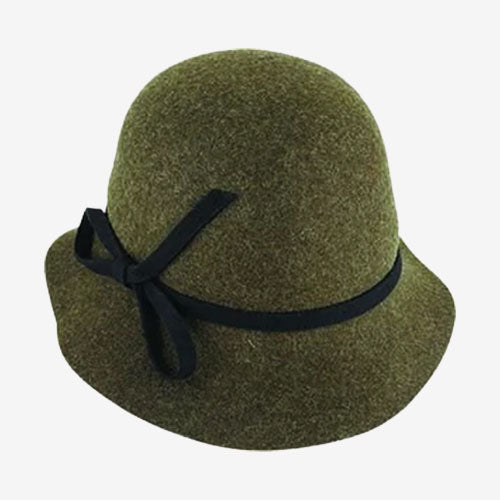 Avenel Alice Wool Felt Cloche olive