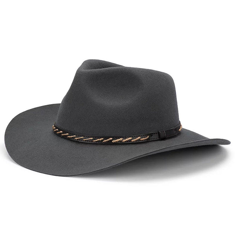 Avenel Boone Australian Wool Felt Outback Hat charcoal