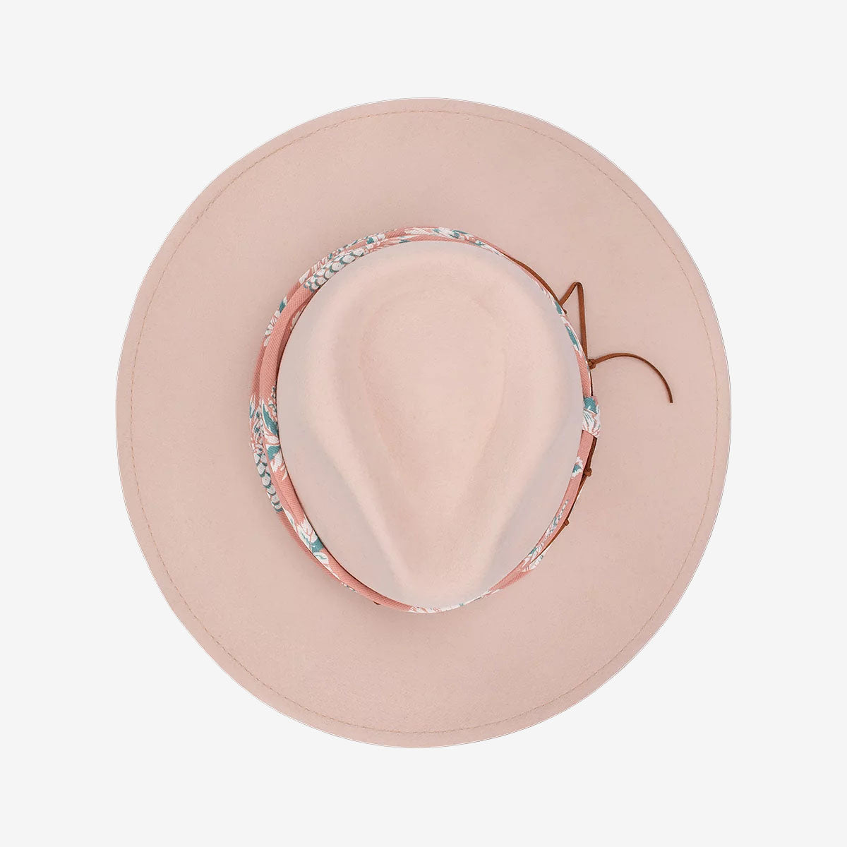 Avenel Briar Wool Felt Wide Brim Fedora Hat  blush