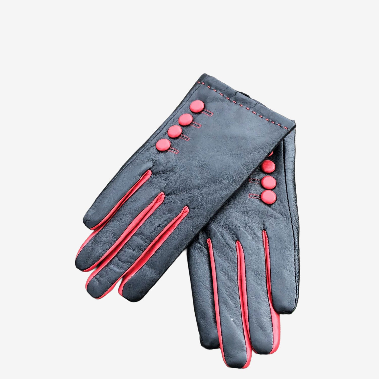 Avenel Button Sheepskin Leather Gloves