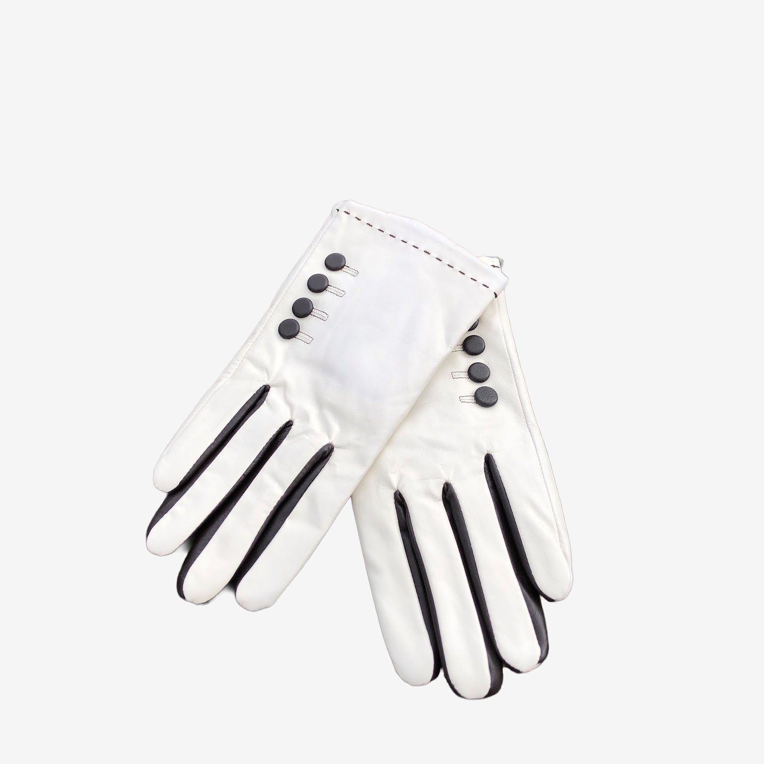 Avenel Button Sheepskin Leather Gloves