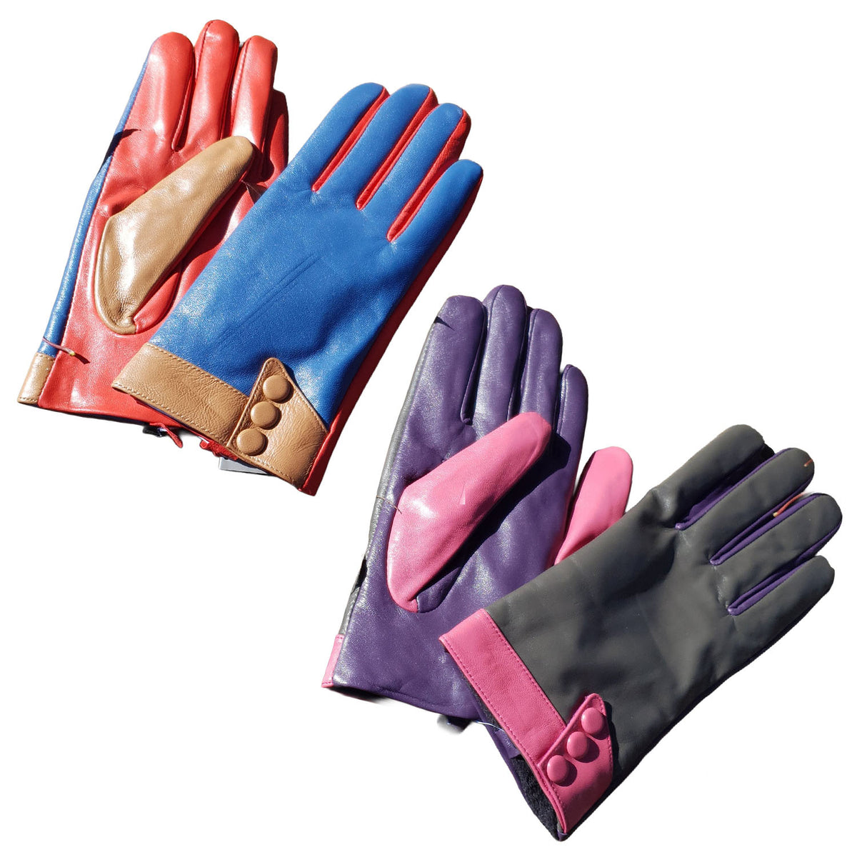 Avenel Multi Tone Leather Gloves