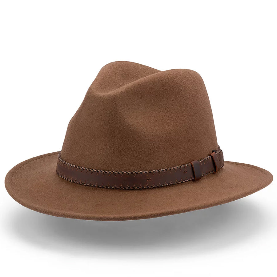 Avenel Norman Crushable Wool Felt Safari Hat #21601 pecan