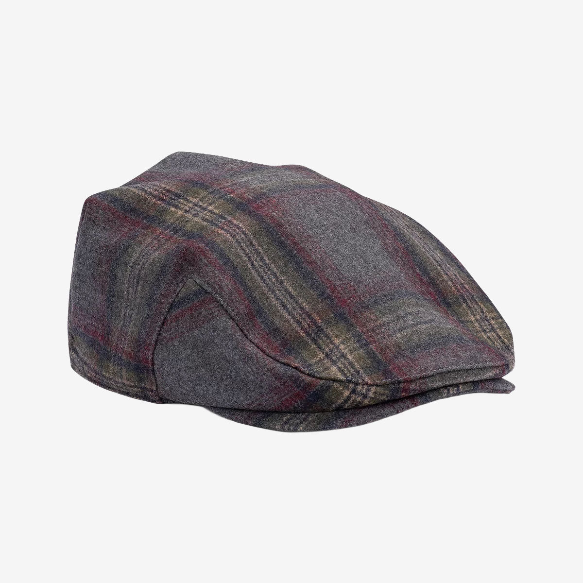 Avenel Roman Wool Blend Check Flat Cap #22068