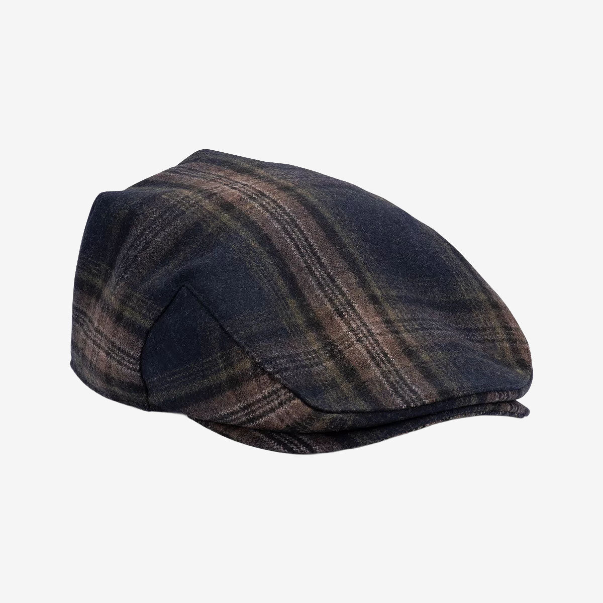 Avenel Roman Wool Blend Check Flat Cap #22068