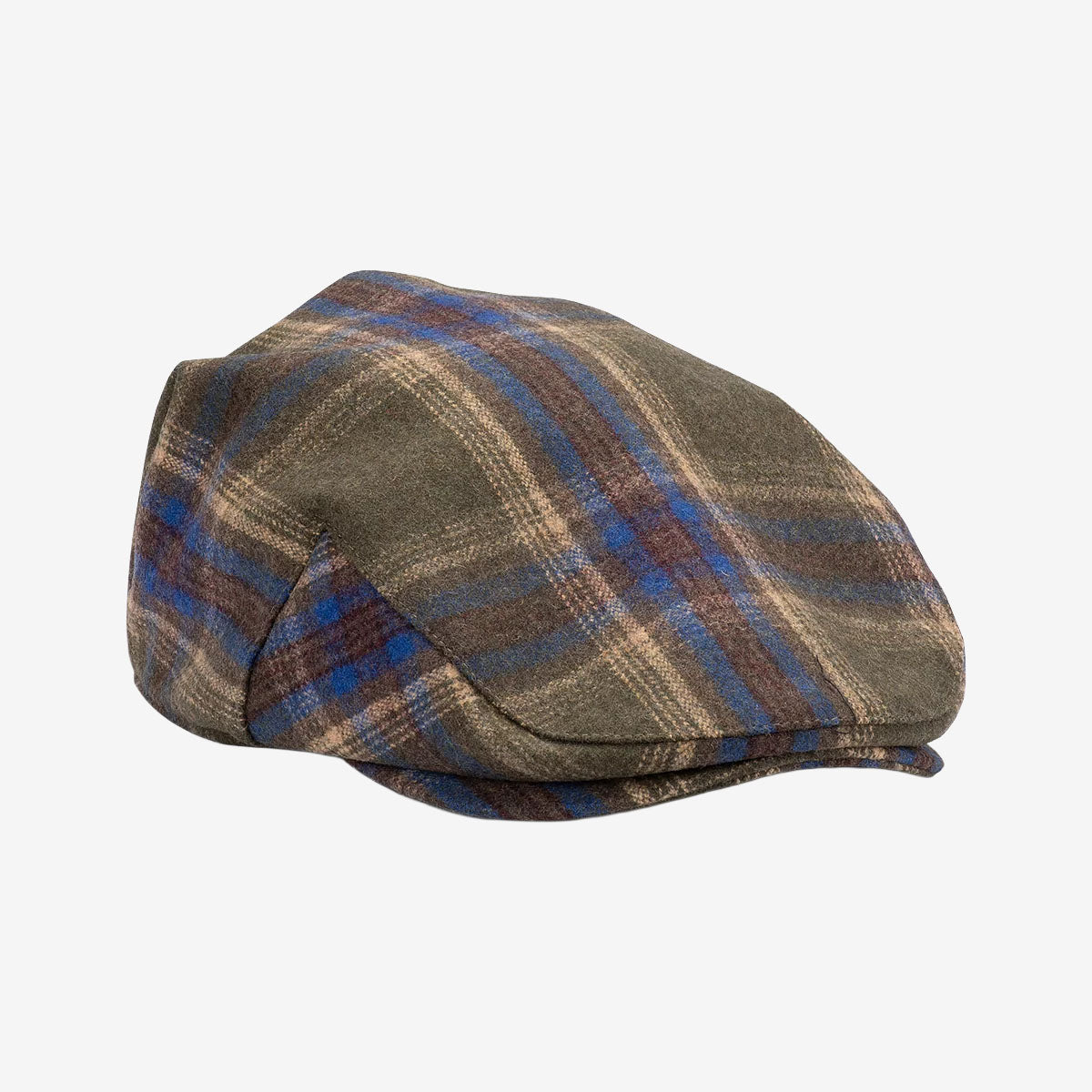 Avenel Roman Wool Blend Check Flat Cap #22068