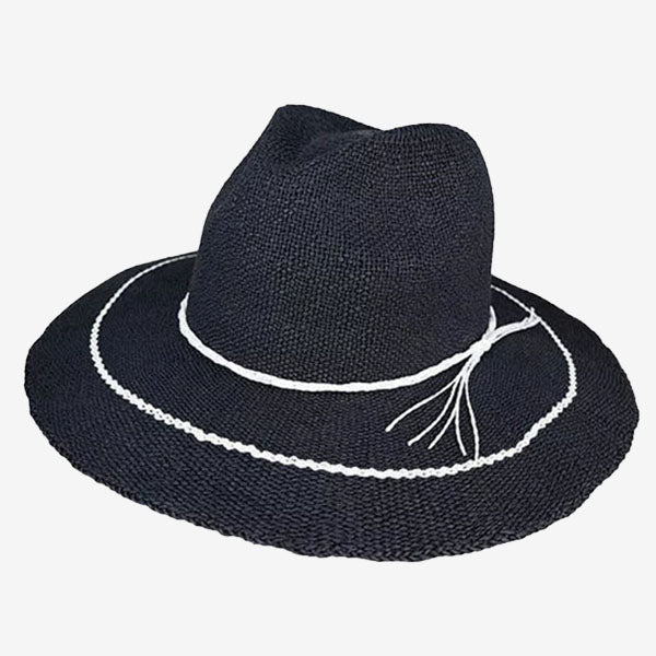 Avenel Seraphina Wide Brim Hat navy
